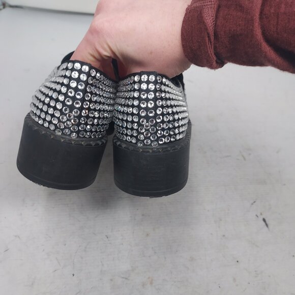 PRADA Rhinestone Embellished Black Loafer - Picture 9 of 12